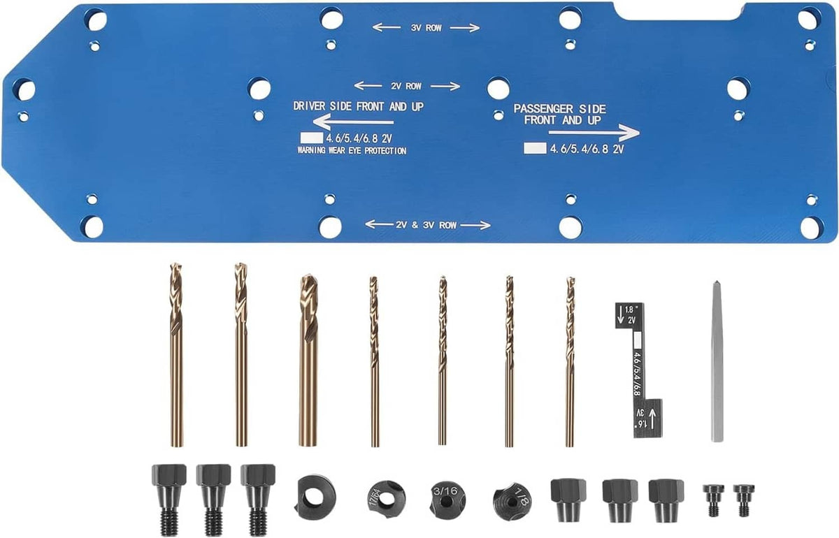 Solid Spare 71600 Broken Exhaust Manifold Drill Template for Ford V10 2V 3V 4.6L 5.4L 6.8L