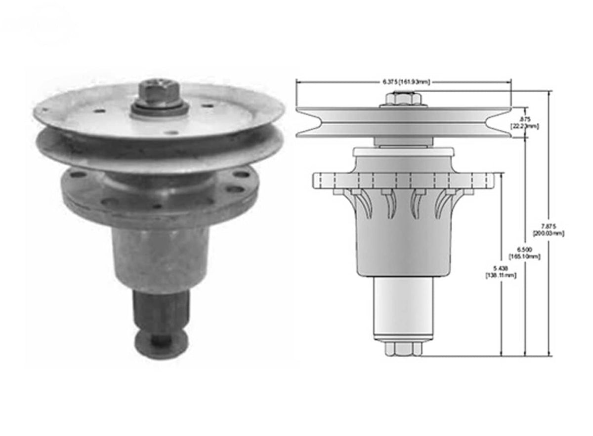 Solid Spare SPINDLE ASSEMBLY FOR EXMARK 103-1184 FITS 52" CUT DECK