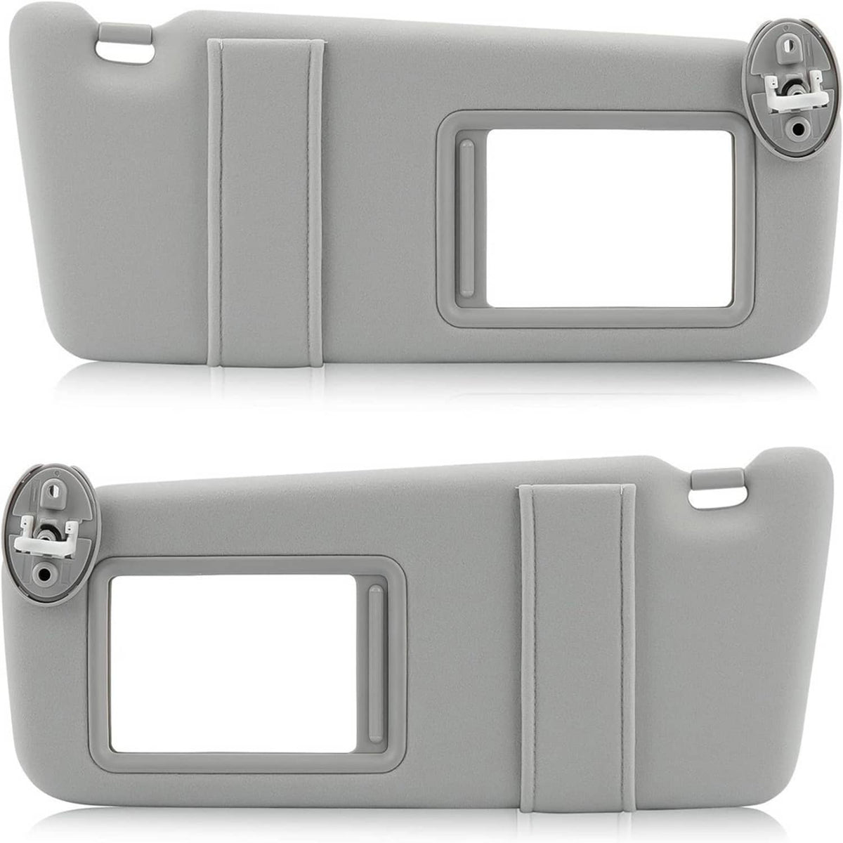 Solidspare Left and Right Gray Sun Visor Pair With Cover Trims for Toyota Venza 2009-2016