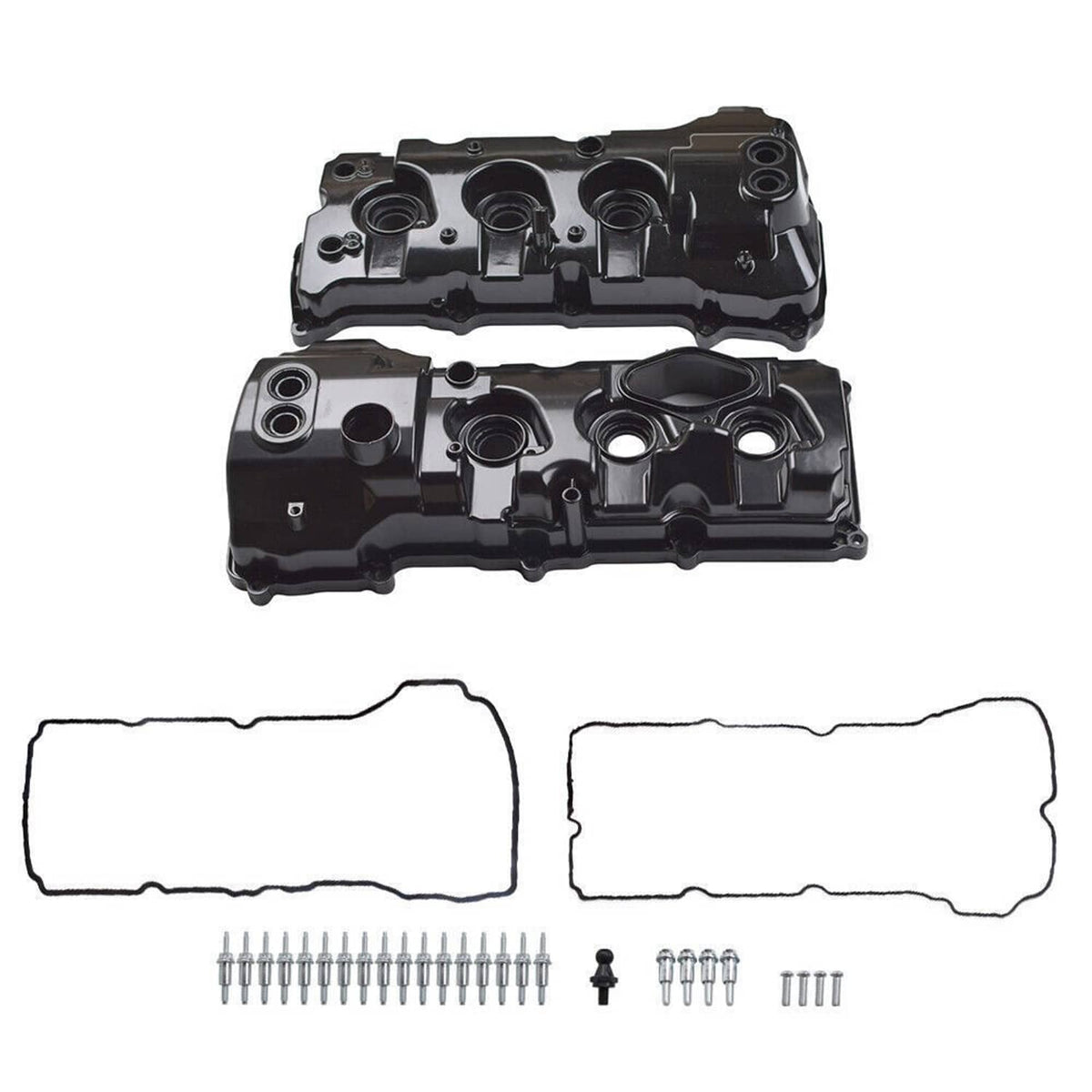 Solidspare 2x Aluminum Engine Valve Cover Kit For Ford F-150 3.5L V6 2013-2016 BL3Z-6582-H