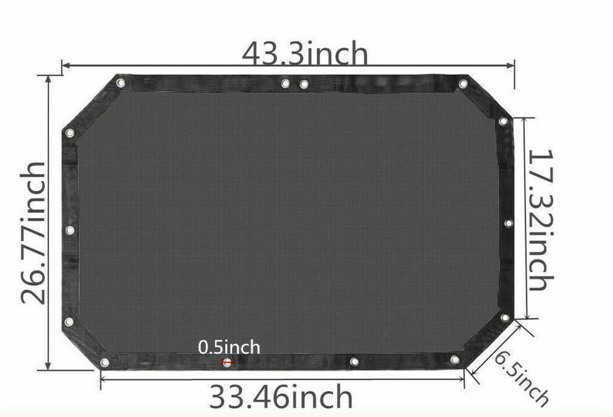 Solid Spare Mesh Sun Shade Top Cover for Jeep Wrangler JK JKU Unlimited Rubicon Sahara Sport