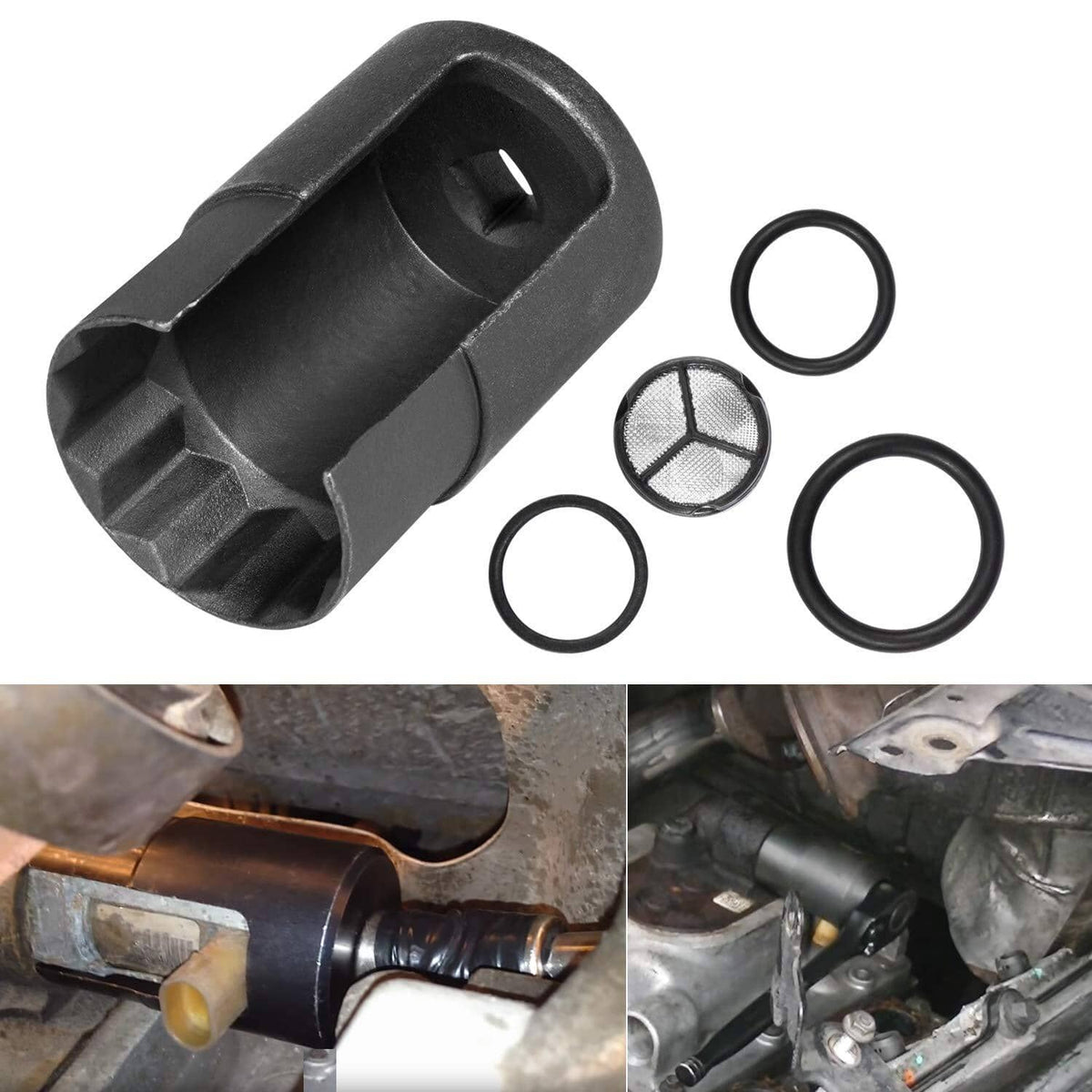 Solid Spare IPR Valve Socket Removal Tool with Seal Kit for 2003-2010 Ford 6.0L Powerstroke