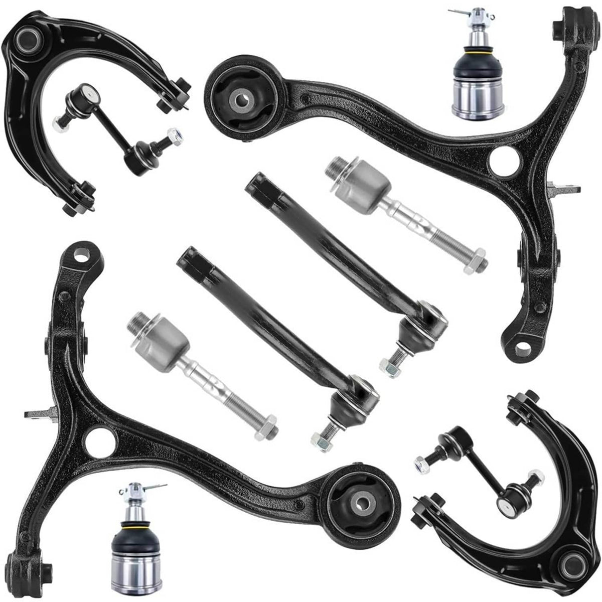 Solidspare 12Pcs Front Upper & Lower Control Arms Suspension Kit For 2008-2012 Honda Accord