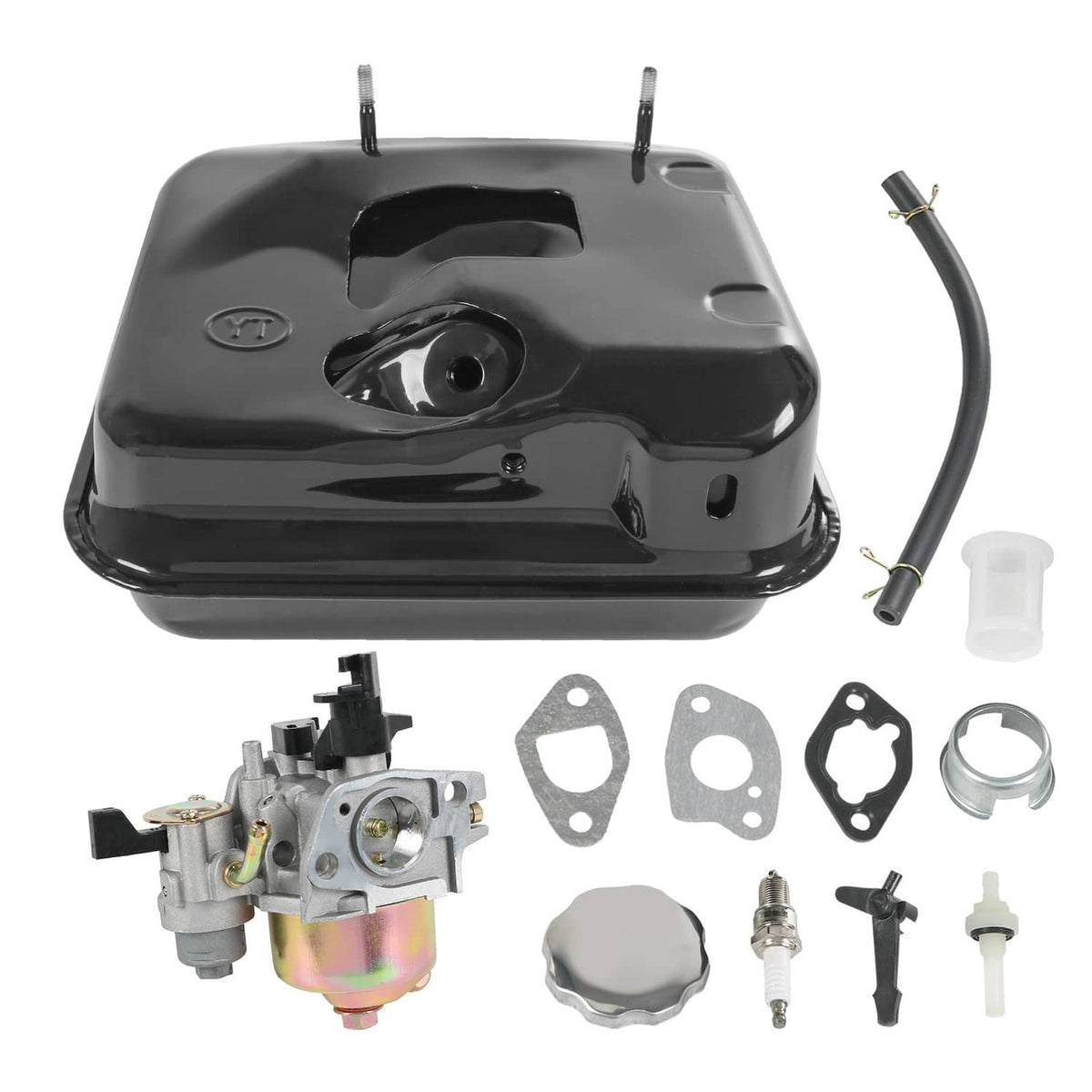Solidspare Gas Fuel Tank Carburetor Kit For Predator 212cc 196cc Honda GX160 GX200