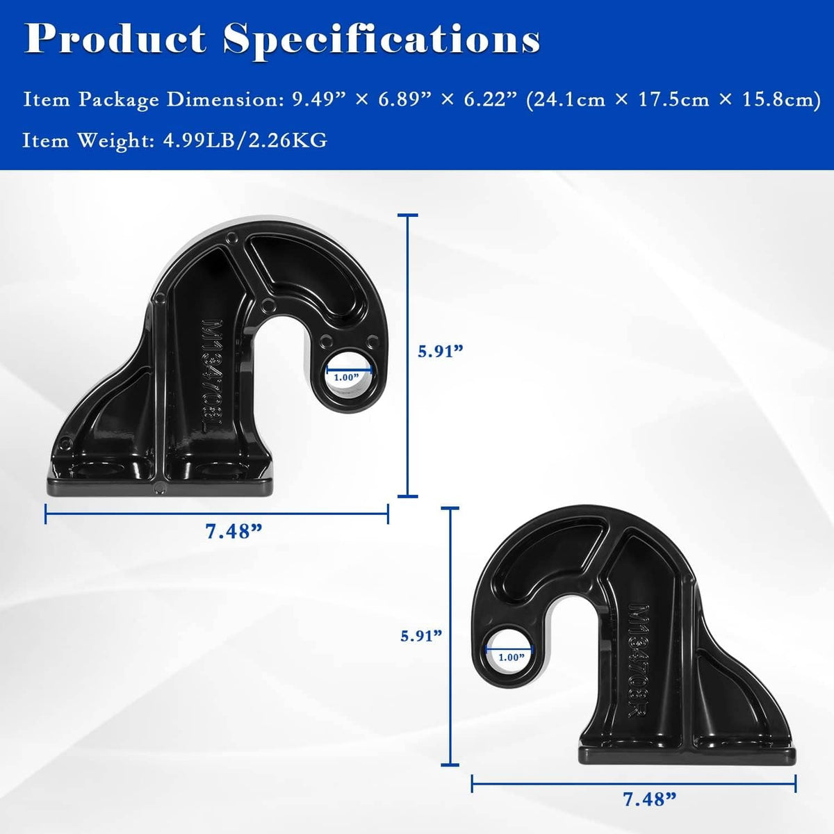 Solidspare M134708L & M134708R Lower Hood Pivots for Peterbilt 379 378 377 (Pair, L & R)