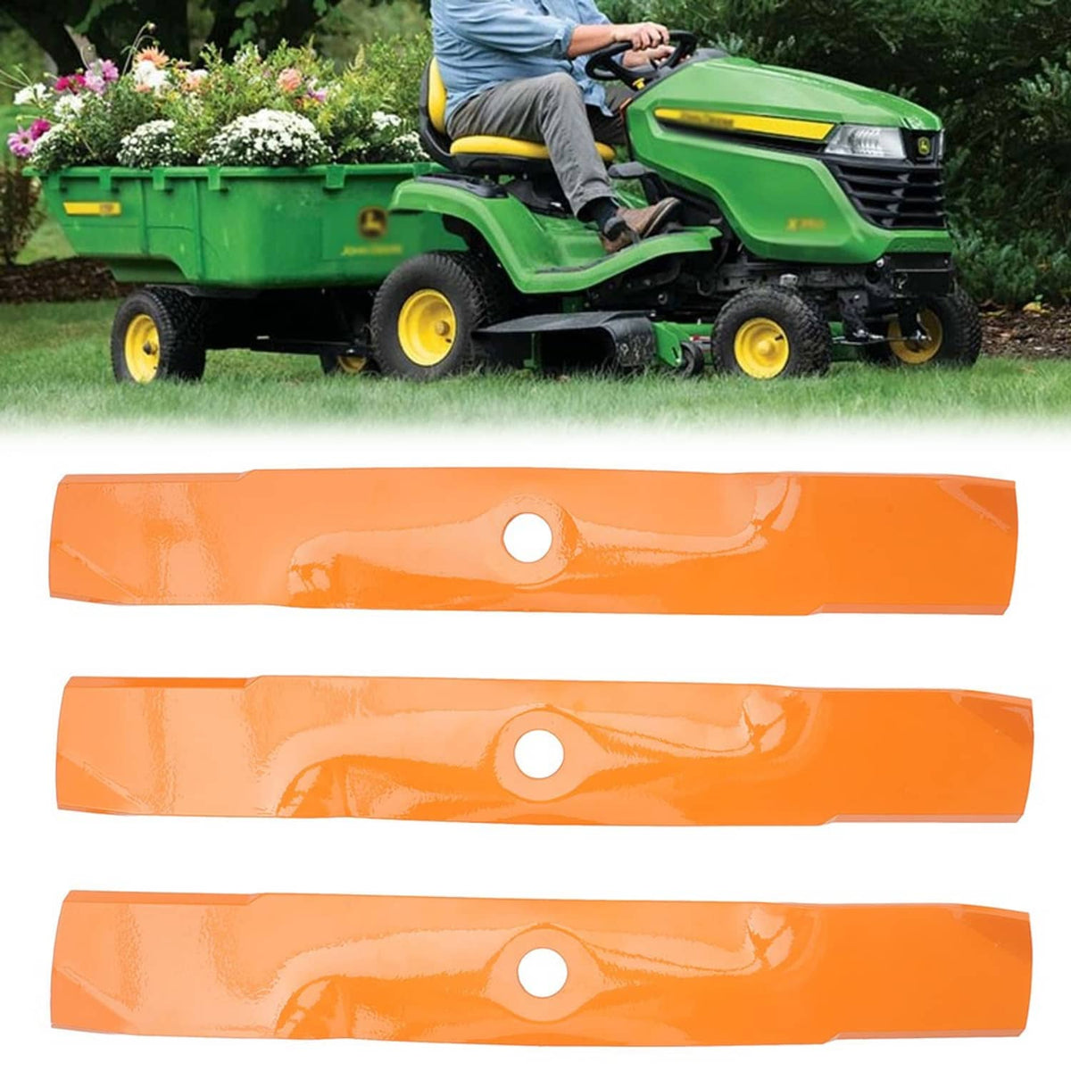 Solidspare 3Packs Mower Blades M145476 UC22009 for Z425 Z445 Z325E Z525E 48'' Deck Mower