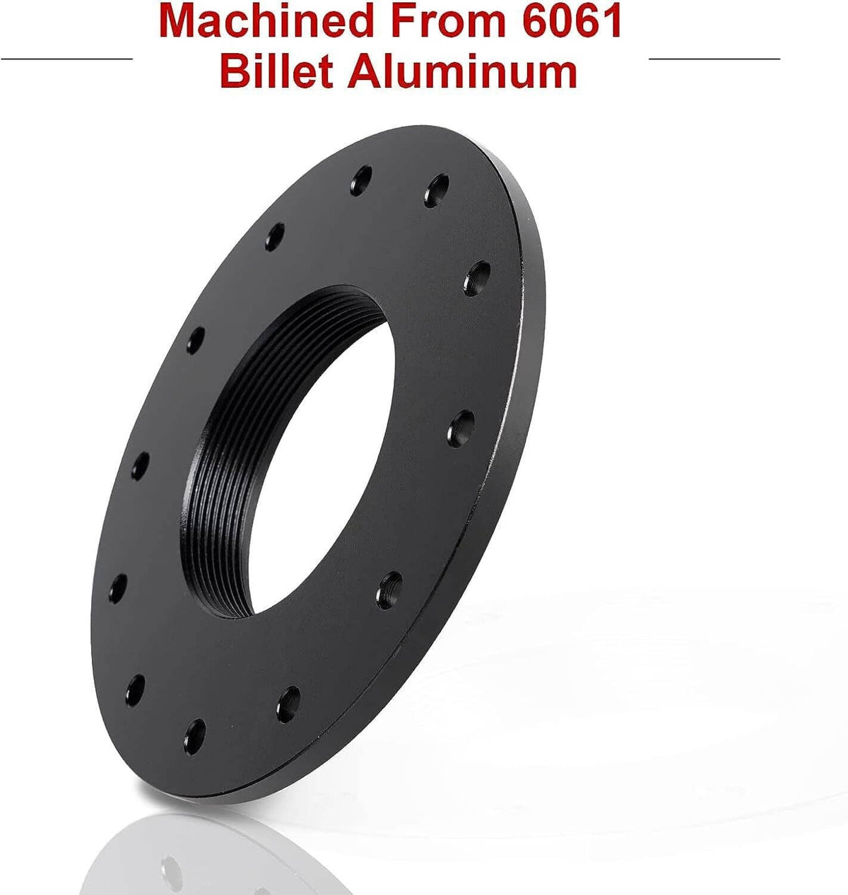 Solidspare Black Billet Aluminum Easy Fill Fuel Cell Cap with 12 Bolting Holes Cell Bung