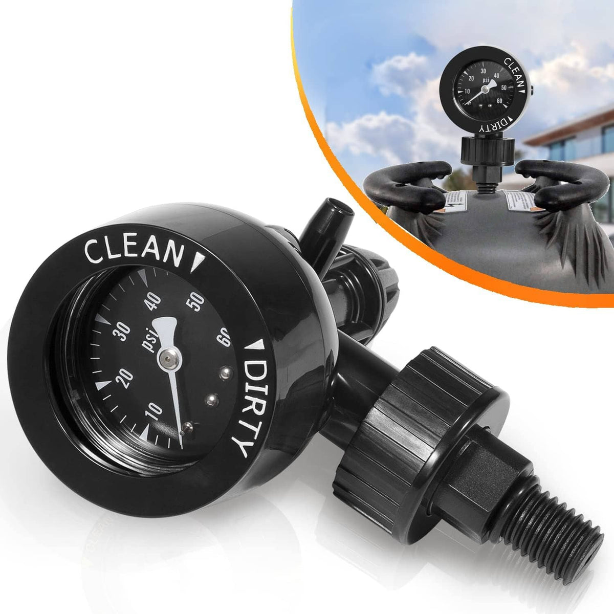 Solid Spare R0357200 Air Gauge Release Valve Assembly for Jandy CV, CL, DEV, DEL, JS Series