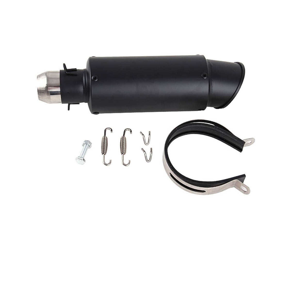 Solidspare Universal Exhaust Muffler Tail Pipe Slip on DB Killer Black Motorcycle Exhaust