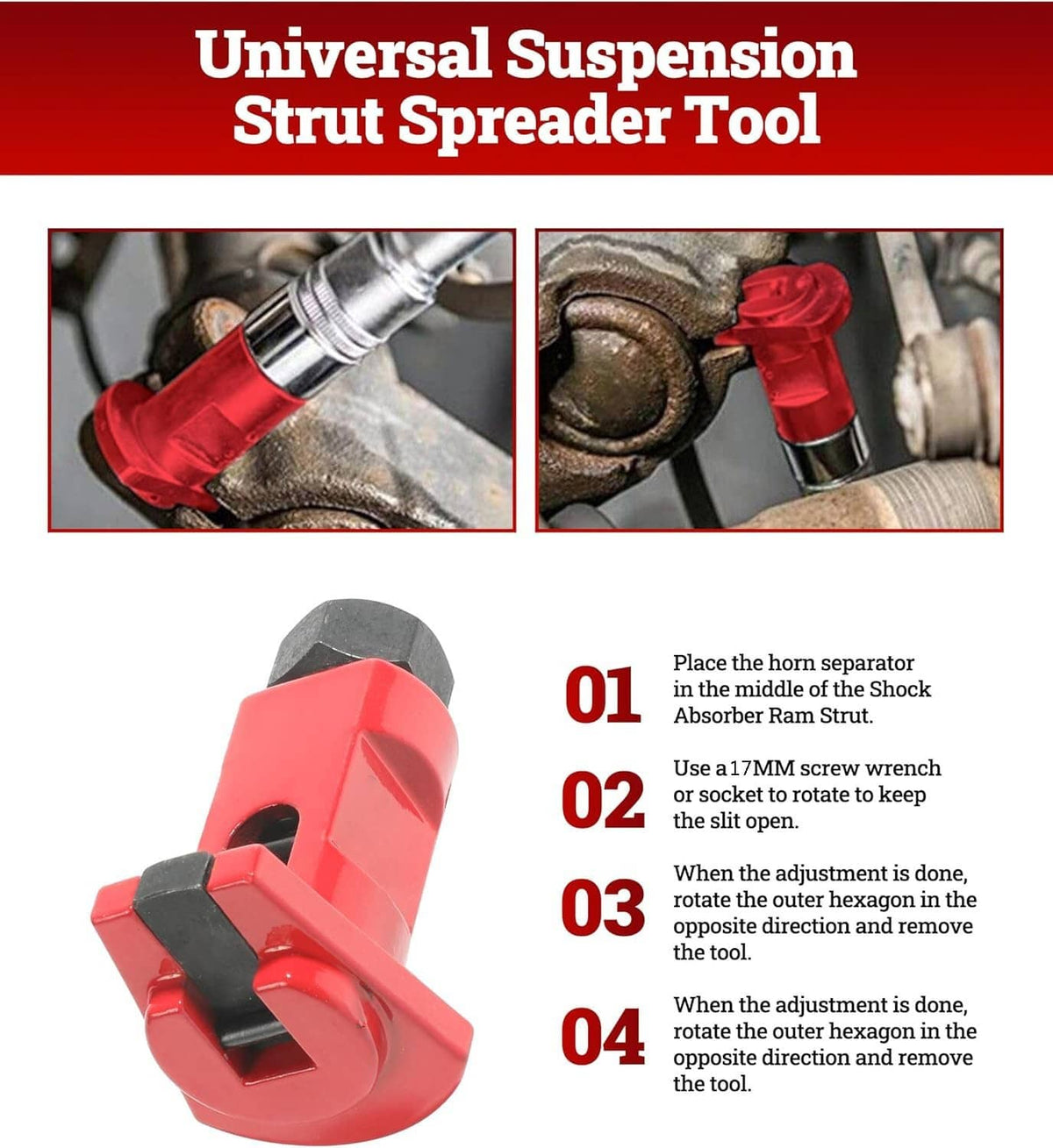 Solid Spare Universal Suspension Strut Spreader Tool Car Strut Shock Absorber Removal Tool