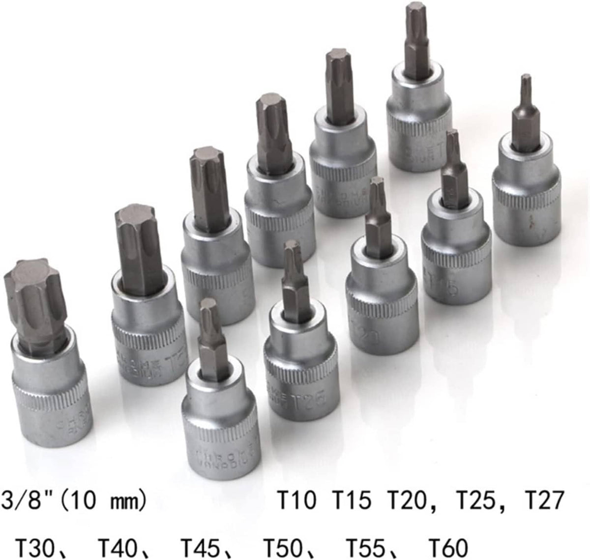 Solid Spare 34Pcs Drive Male Female Torx Star Bit Socket E-socket Set Handheld Tool Case US