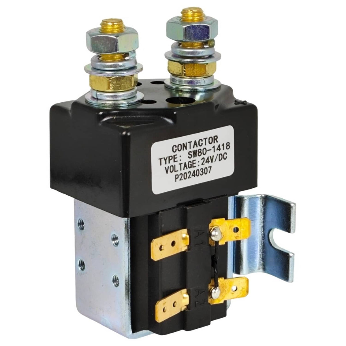 Solid Spare 24V 100A SW80 102-SW80-1418 Contactor Solenoid for Albright Golf Cart w/ Bracket