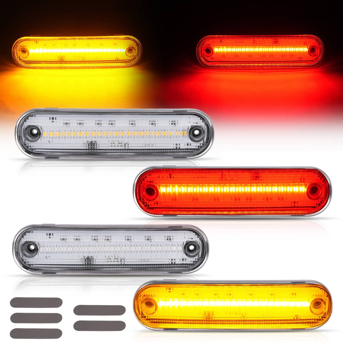 Solid Spare LED Front Rear Side Marker Lights Clear For Mazda Miata 1990-1997 MX-5 1999-2005