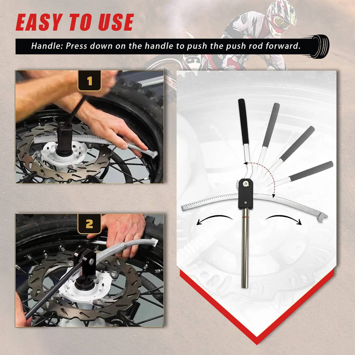 Solidspare New Dirt Bike Tire Changing Tool Kit for Motocross & Enduro 16" to 21" 15-25mm