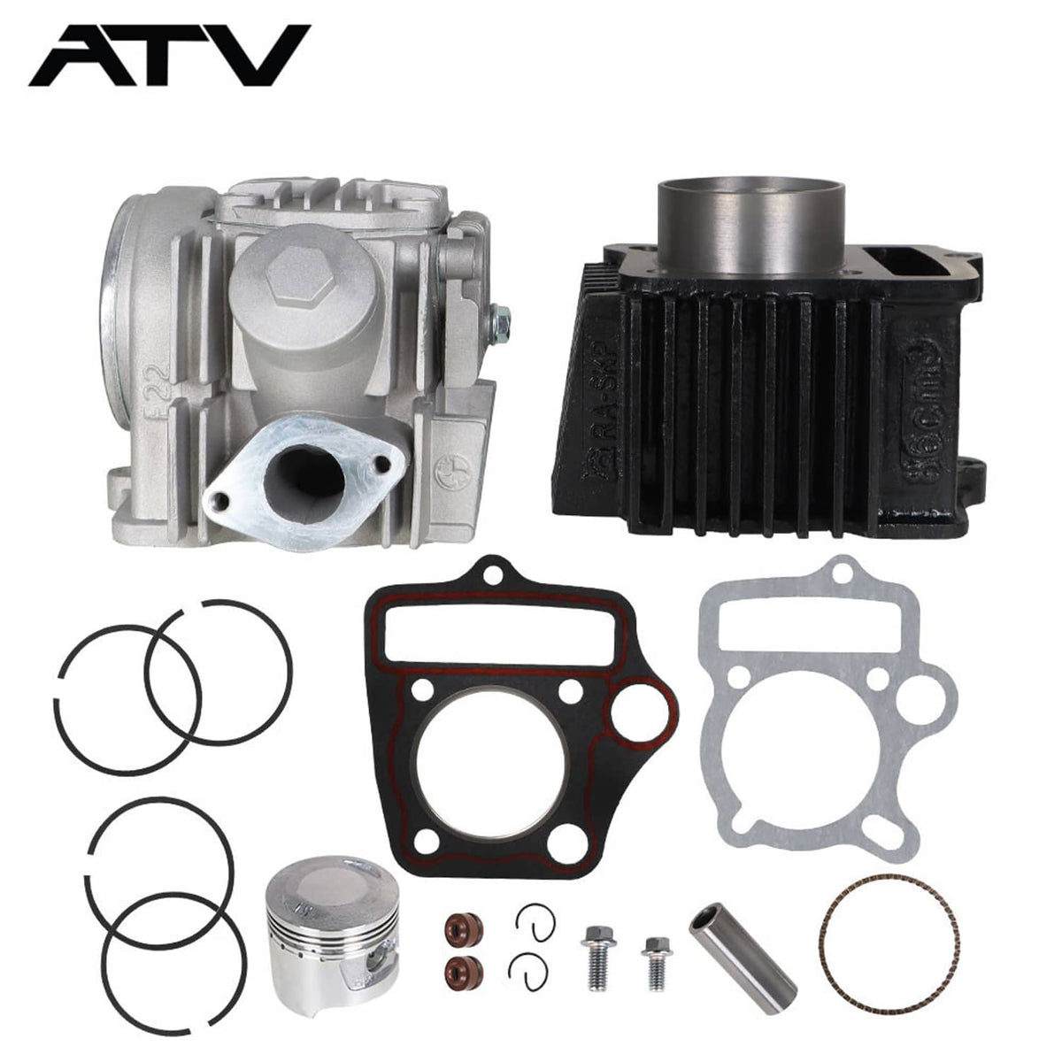 Solidspare Top End Rebuild Kit Cylinder Head Piston For Honda TRX90 Sportrax 90cc 1993-2005