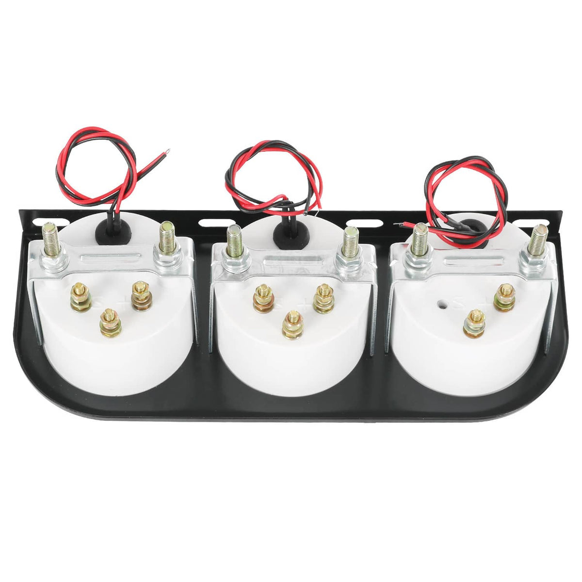 Solidspare 2" 3-in-1 Auto Car Triple Gauge Set Water Temp Oil Pressure Volt Meter Kit 52mm