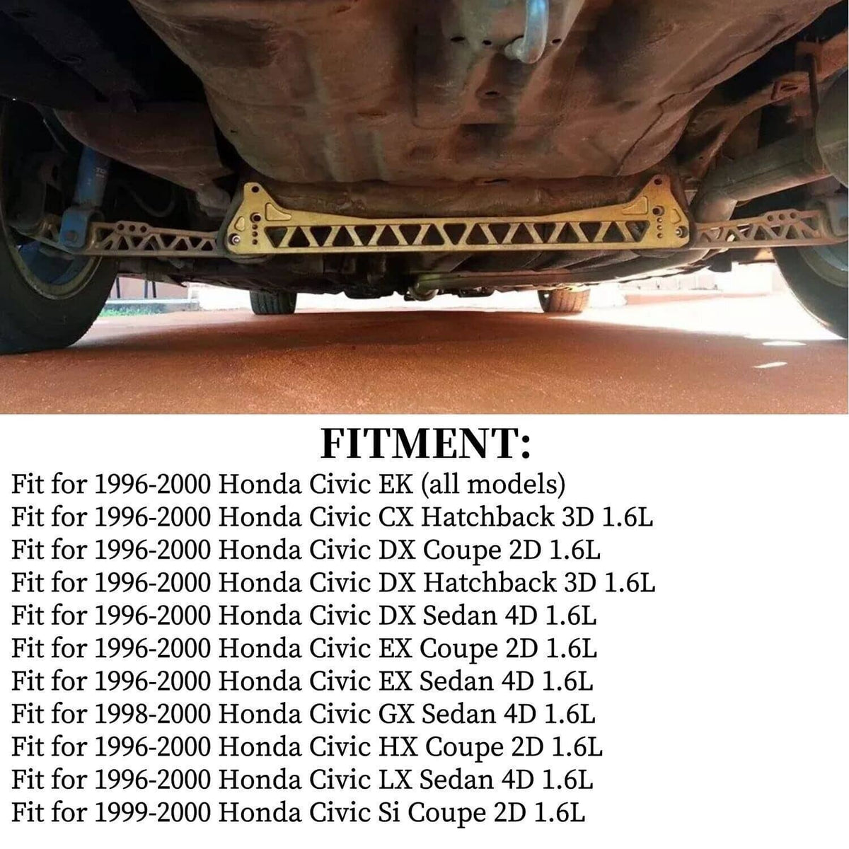 Solidspare New 2Pcs Aluminum Rear Lower Control Arm for Honda Civic EK 1996-2000 EX SI