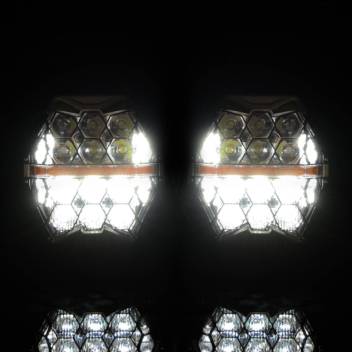Solidspare Plug&Play Dual DRL LED Headlight with DRL & Hi-Lo For Harley Road Glide 2015-24