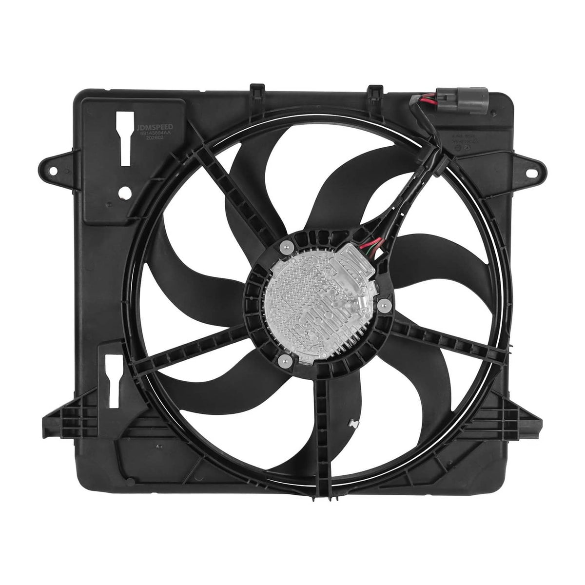 Solidspare 68143894AA Radiator Cooling Fan AssemblyFor 2012-2018 Jeep Wrangler JK 3.6L New