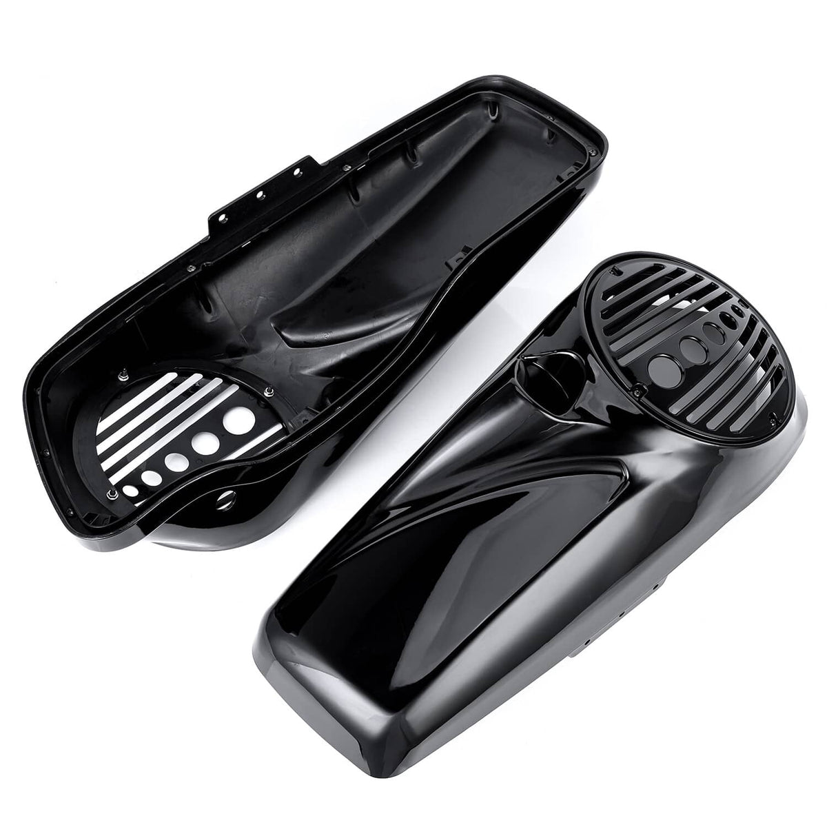 Solidspare Hard 8" Speaker Lids with Tweeter Port For 2014-23 Harley FL Touring Models
