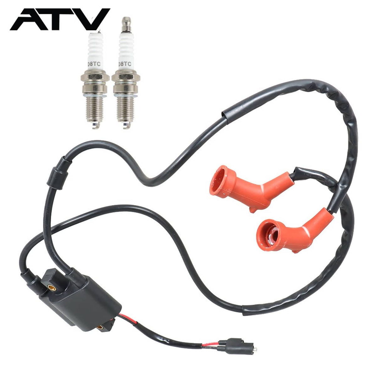 Solidspare Ignition Coil Spark Plug + Cap For Polaris Sportsman 600 04-05 Sportsman 700 06