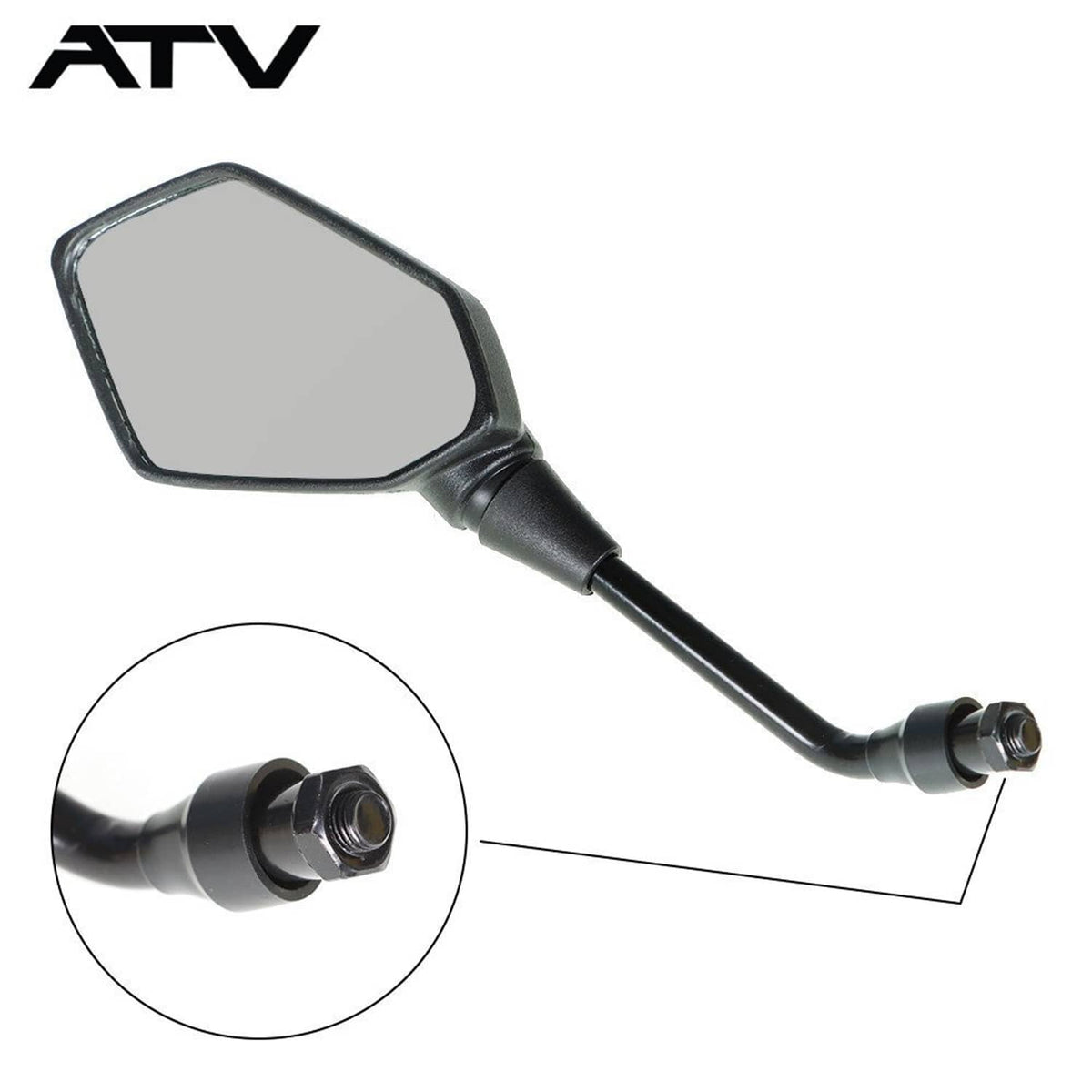 Solidspare Generic Rear View Side Mirrors ATV For Can-Am Outlander 650 2007-2020