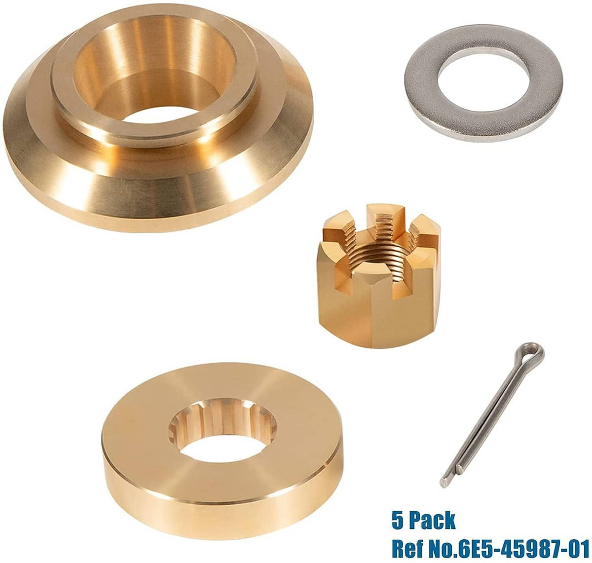 Solid Spare 150-300HP Propeller Hardware Kit Thrust Washer/Spacer/Nut for Yamaha Outboard