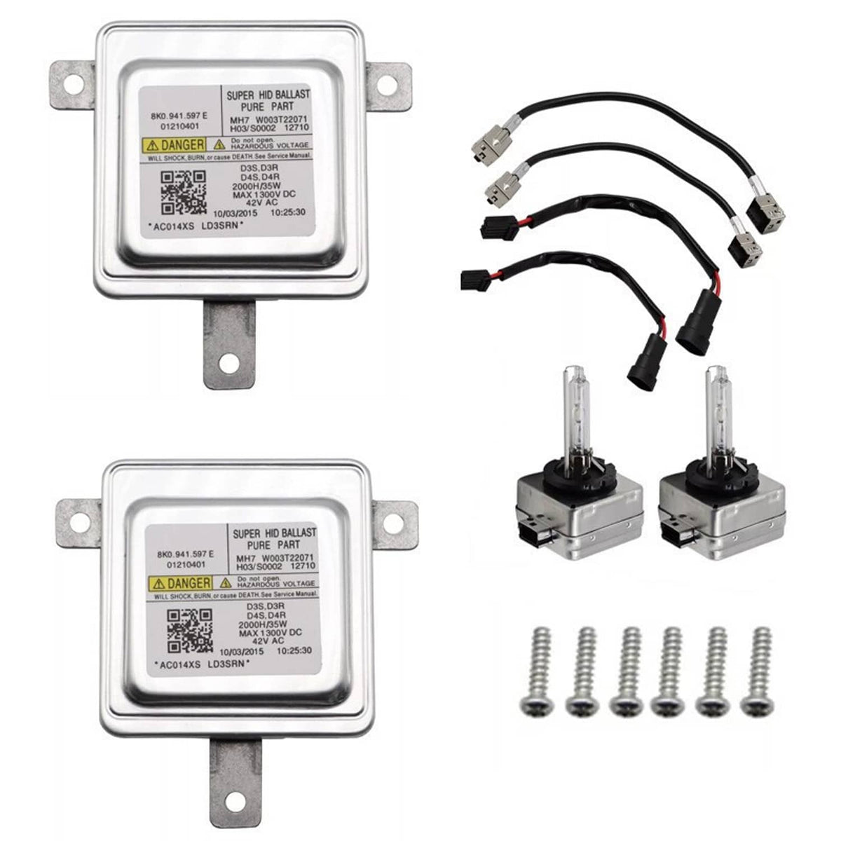 Solidspare Set For Audi &VW Xenon HID Headlight Ballast Control Unit & D3S Bulb 8K0941597E