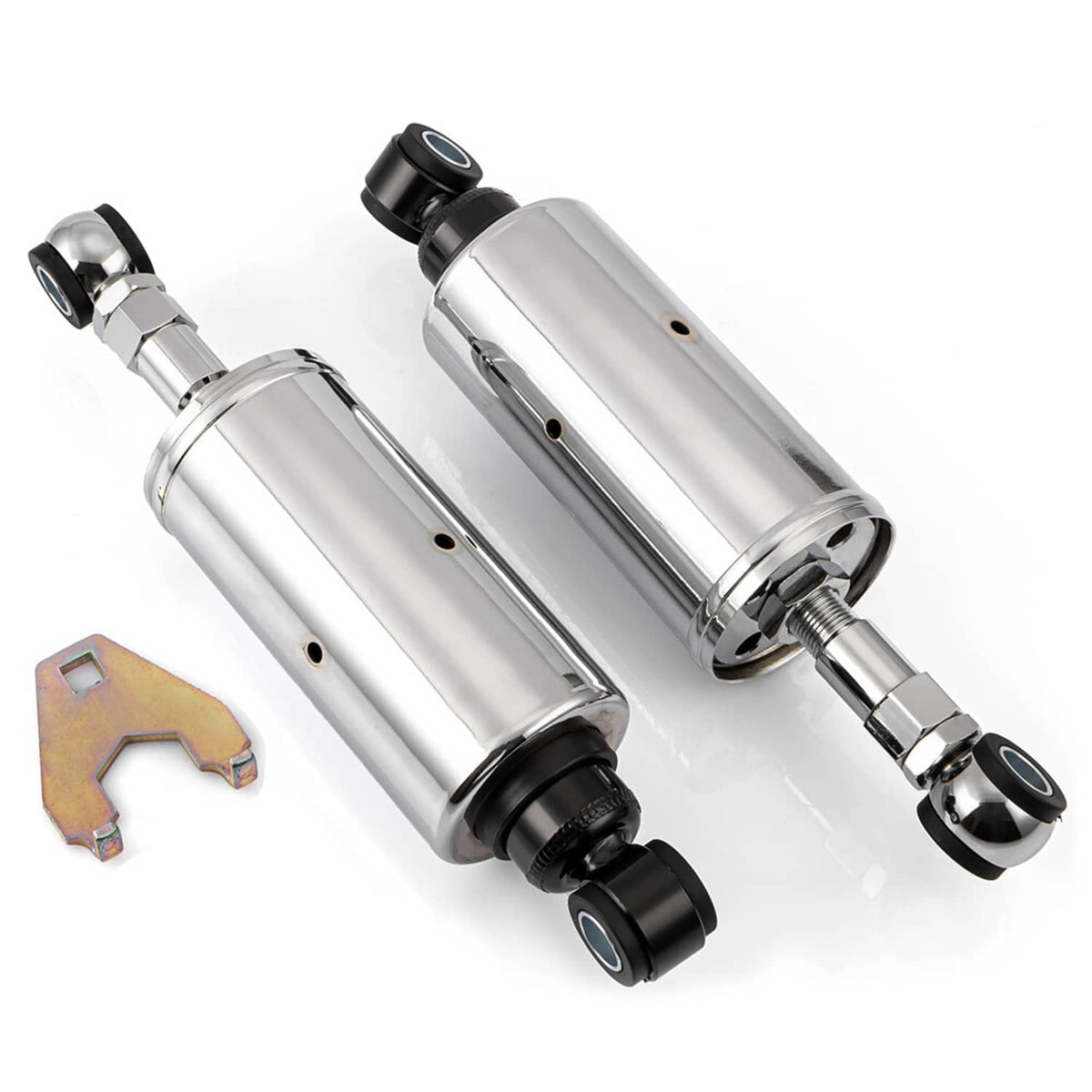 Solidspare Set Rear Shocks Absorbers Adjustable Height For Harley Softail Custom FXST 89-99