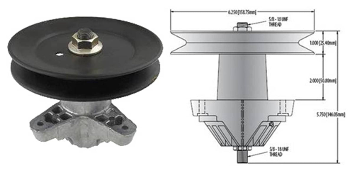 Solid Spare SPINDLE ASSEMBLY CUB CADET 918-04461 618-04456 918-04456 618-04456A 618-04461