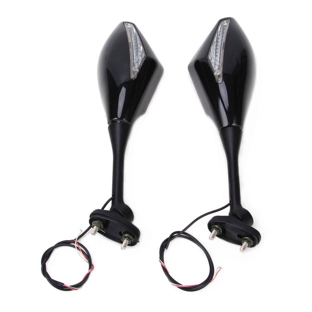 Solidspare LED Turn Signal Rear View Mirrors Fit For Honda CBR 600RR 1000RR 500R 300R 250R