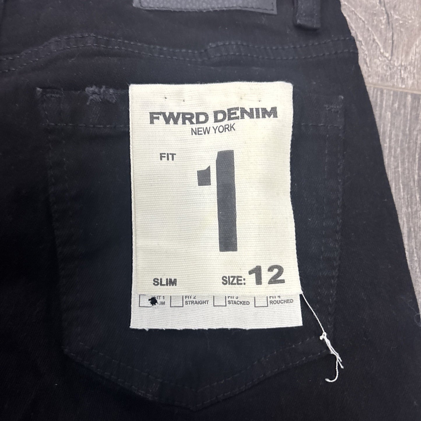 Kids FWRD DENIM & CO. Denim Jean - Jet Black Sz 12 Fit 1 Slim New with Tag