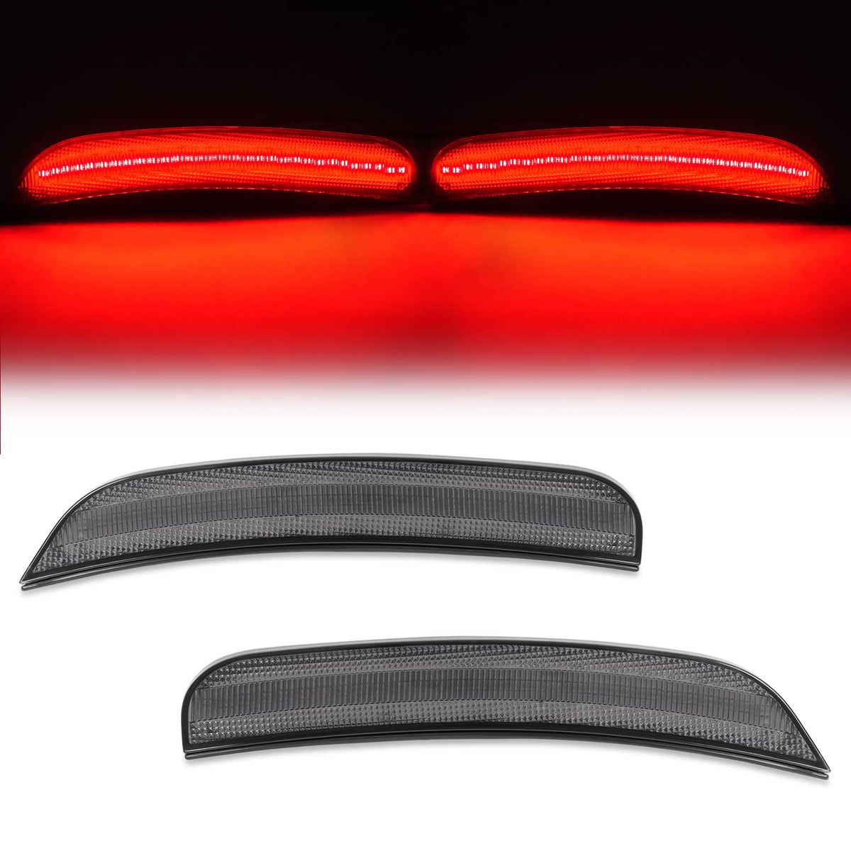Solid Spare 2X Rear Red Smoked LED Side Marker Light Lamp For Chrysler 300 300S 300C 15-23