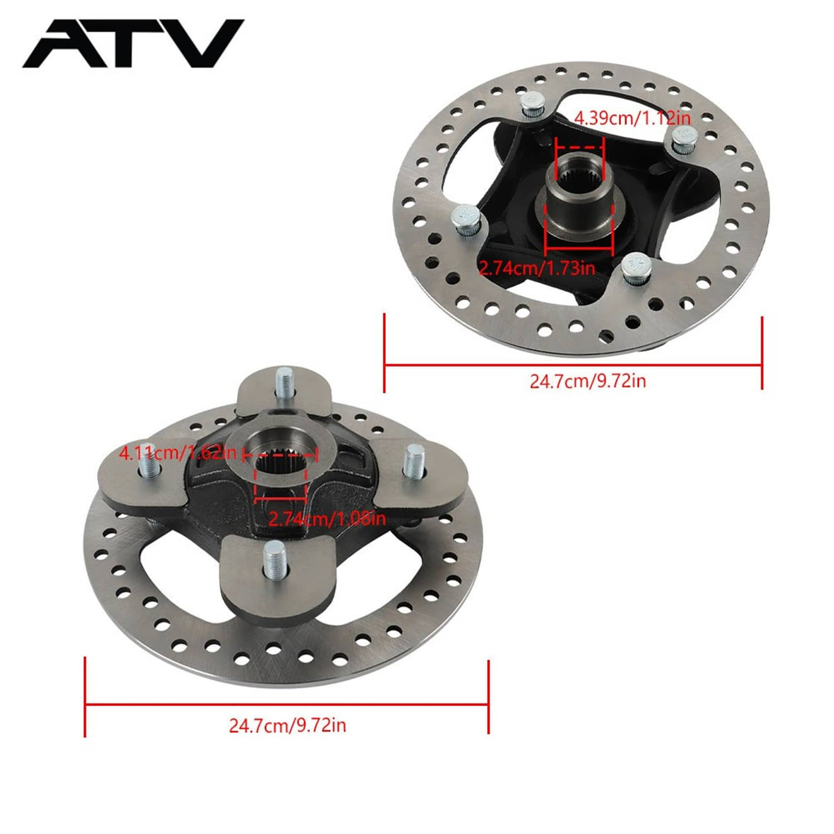 Solidspare Front/Rear Wheel Hub Rotor Studs for Polaris RZR XP 1000 RZR XP 4 1000 RZR RS1