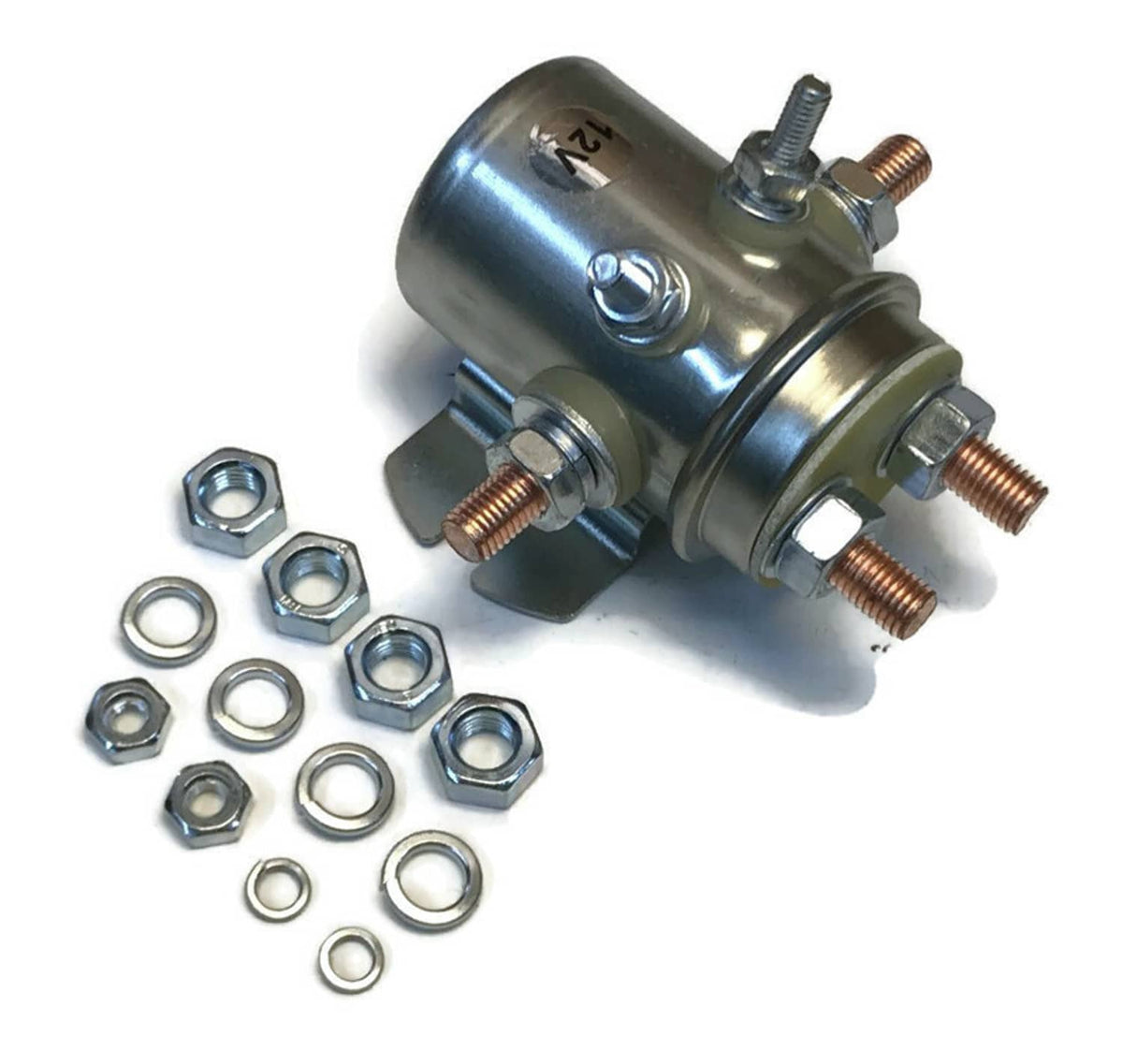 Solid Spare (4) 12V Single Pole Double Throw Solenoid replaces Auto Crane 300105, 300105-001
