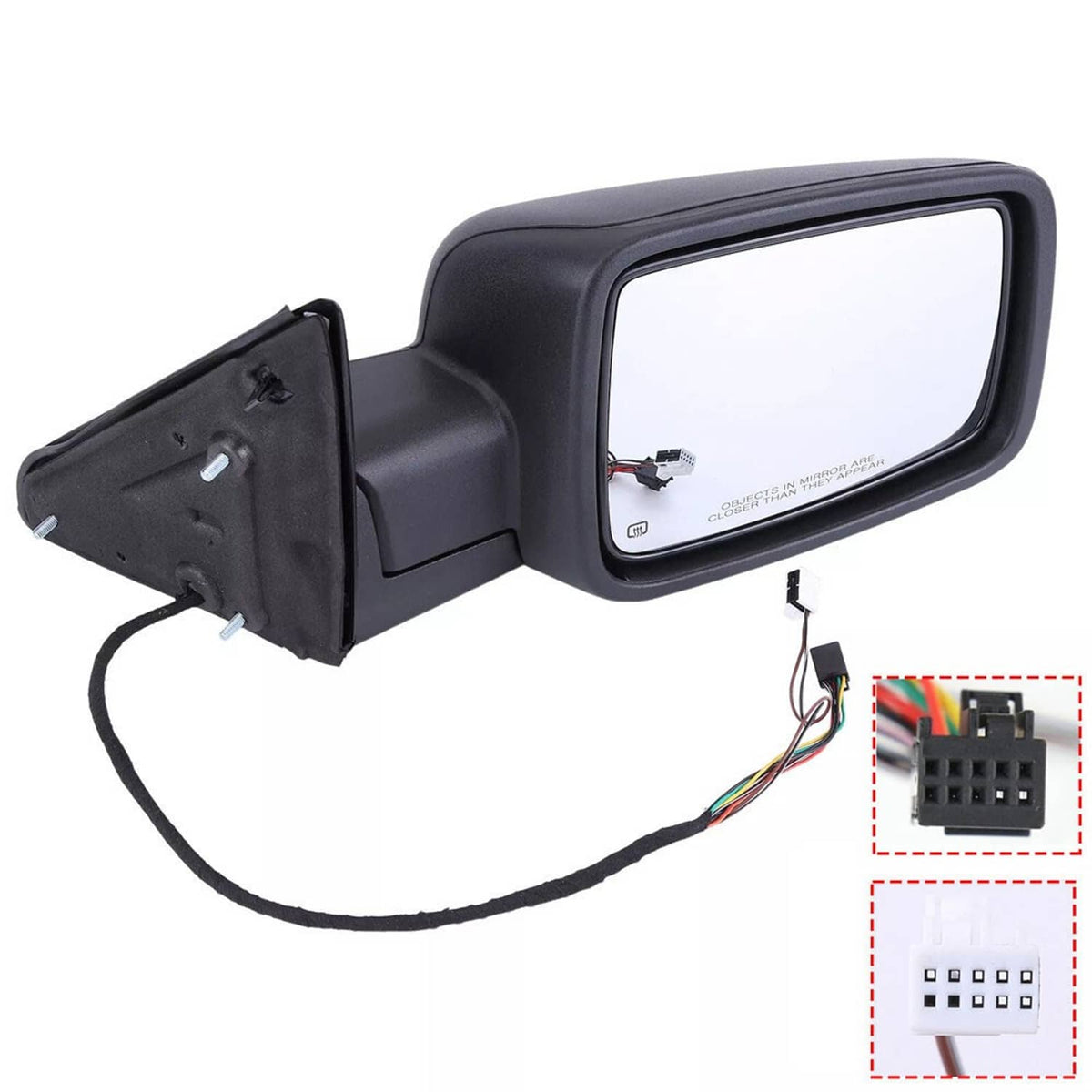 Solidspare Right/Passenger Side For 2013-2019 Ram 1500 Manual Fold+Heated+LED Signal Mirror