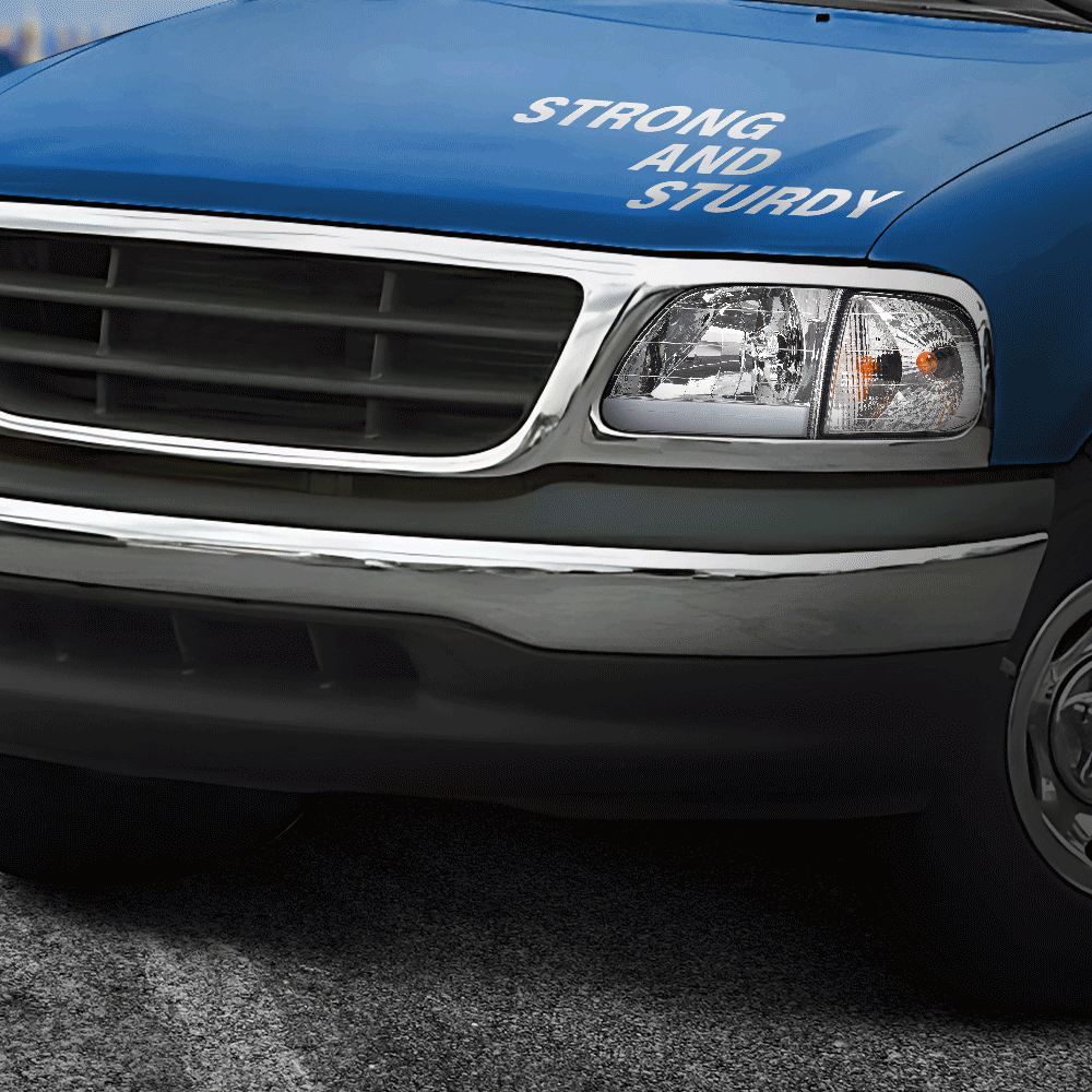 Solid Spare Fit For 97-03 F150/99-02 Expedition LED Tube Headlights+Corner Lights Chrome