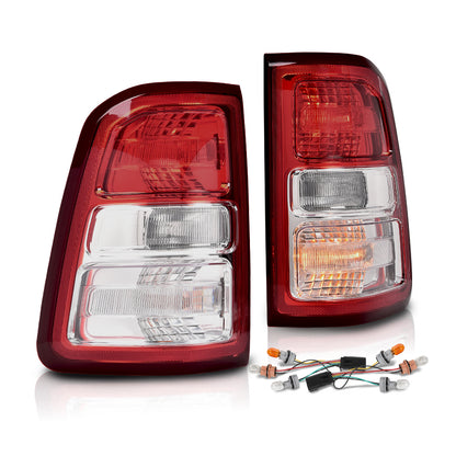 Solid Spare Fit For 2019-2023 Ram 1500 Red & Clear Tail Lights Brake Lamps Assembly LH RH