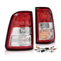 Solid Spare Fit For 2019-2023 Ram 1500 Red & Clear Tail Lights Brake Lamps Assembly LH RH