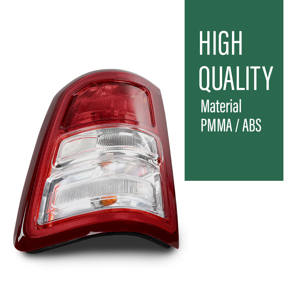 Solid Spare Fit For 2019-2023 Ram 1500 Red & Clear Tail Light Brake Lamp Assembly Left Side