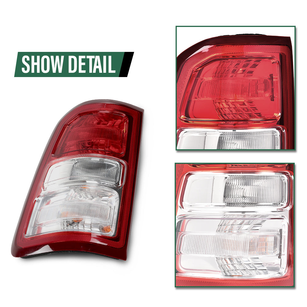 Solid Spare Fit For 2019-2023 Ram 1500 Red & Clear Tail Light Brake Lamp Assembly Left Side