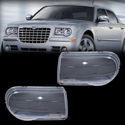 A Pair For Chrysler 300 300C 2005-2010 Front Headlight Lens Cover Shell Clear