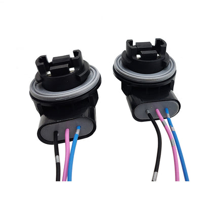 2x 3157 4157 Bulb Socket Brake Turn Signal Light Harness Wire Plug Connector
