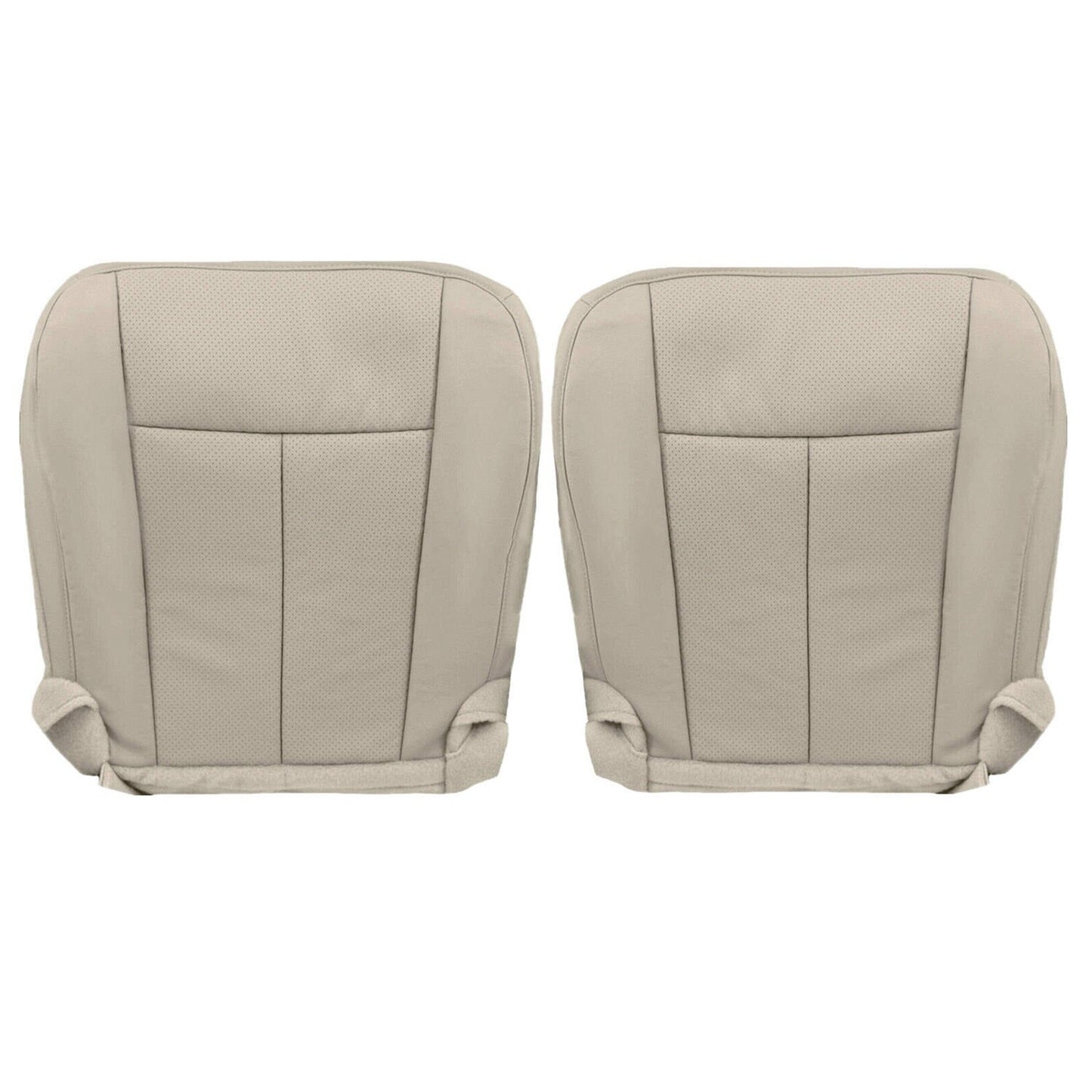 Driver & Passenger Leather Bottom Seat Cover Tan For 2007-14 Ford Expedition