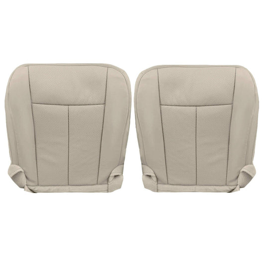 Driver & Passenger Leather Bottom Seat Cover Tan For 2007-14 Ford Expedition