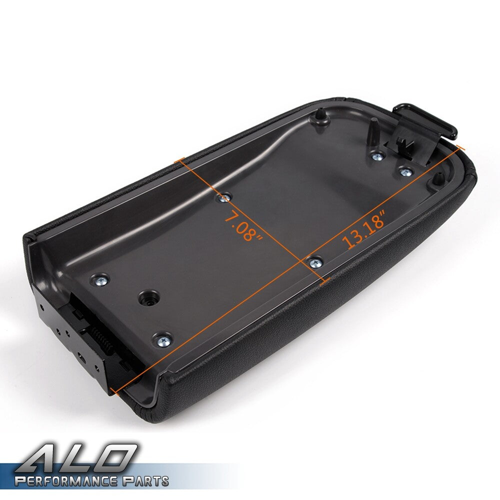 Solid Spare Fit For Chevy Trailblazer GMC Envoy 2002-2009 Center Console Armrest Lid Black