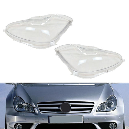 For 06-11 Mercedes Benz W219 CLS350 CLS500 CLS550 A Pair Headlight Lens Cover