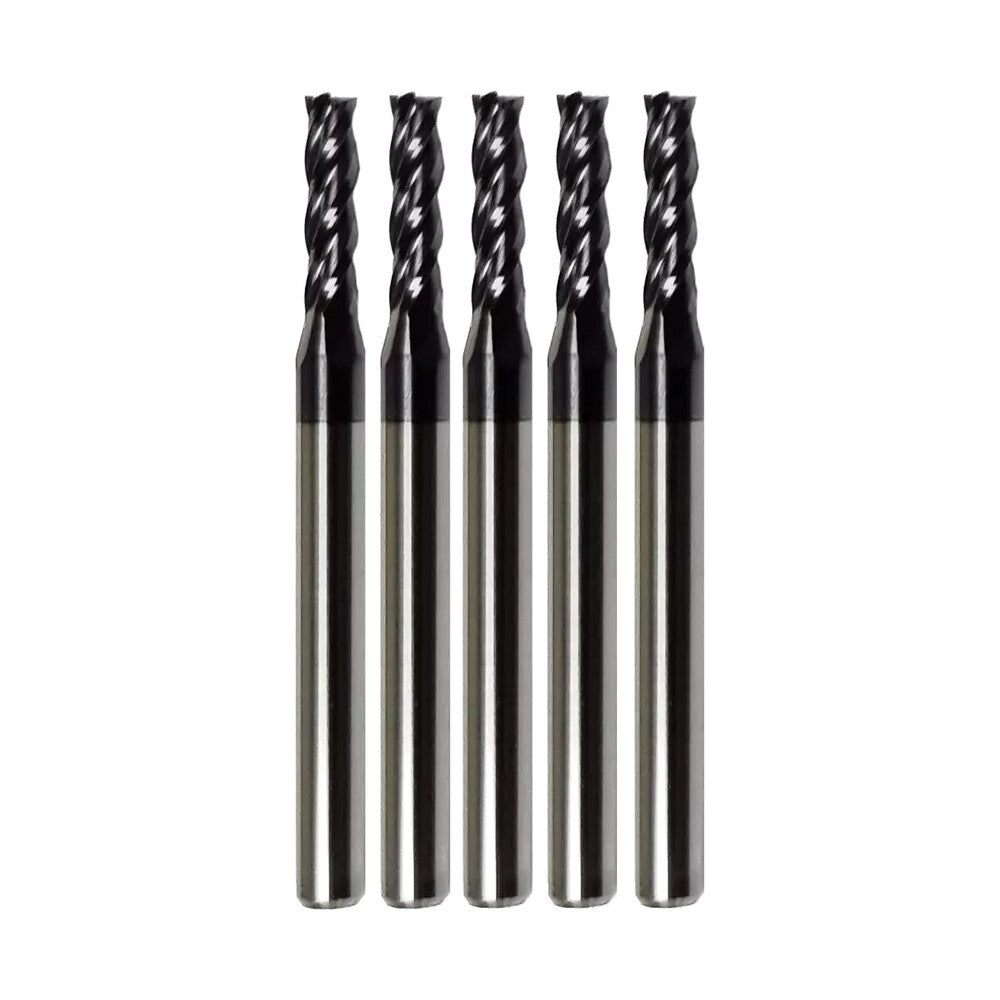 LOT OF 5 PCS 3/32" 4 FLUTE CARBIDE End Mills Solid Carbide AlTiN Coated New
