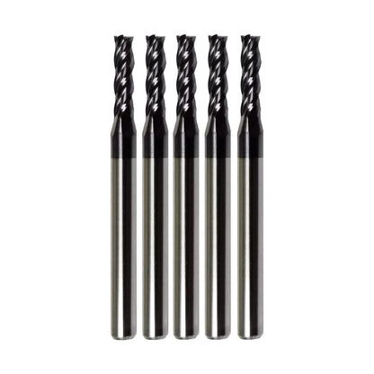 LOT OF 5 PCS 3/32" 4 FLUTE CARBIDE End Mills Solid Carbide AlTiN Coated New