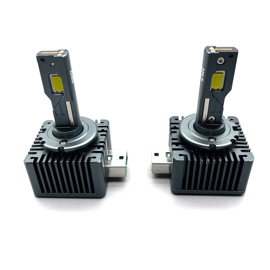 Solid Spare For 1 Pair D3S D3R LED Headlight Bulbs Kit 6500K White HID Xenon Conversion Lamp
